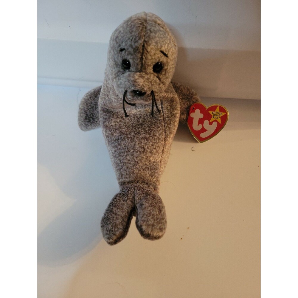 TY Beanie Baby - SLIPPERY the Seal (7 inch)